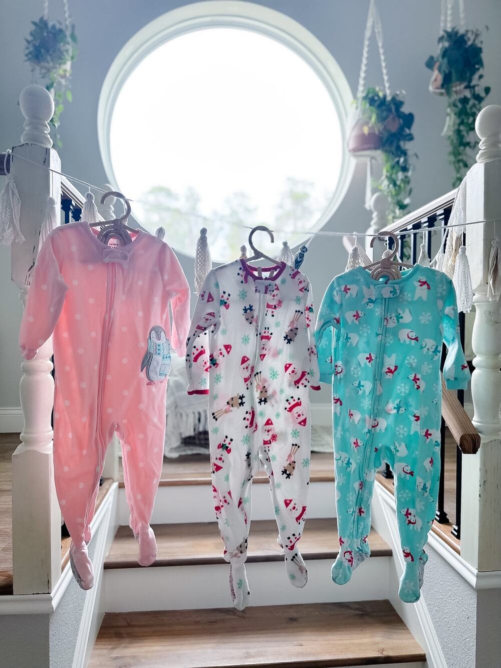 3 Winter Wonderland Cozy Fleece Footed Pajama Sleepers 18mths